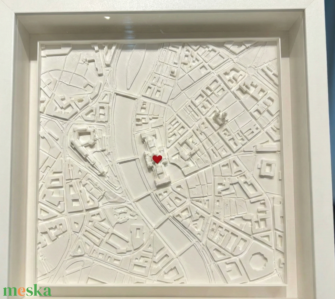 Személyre szabott kép / 3D város / Koordináták / Eredeti / Személyre szabott ajándékok / Nászajándék - esküvő - emlék & ajándék - köszönőajándék - Meska.hu