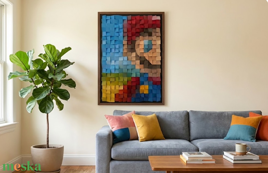 Super Mario Bal oldal Egyedi Pixel Art - Limitált Fali Dekor, Ajándék - művészet - más művészeti ág - Meska.hu