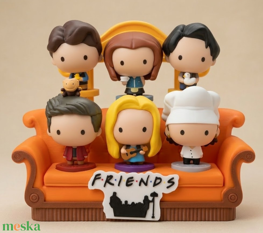 Jóbarátok Kanapé Figura Tartó - Ajándék Kulcstartóval - Extra Részletes Kanapé, Bögre tartóval, Egyedi Névvel - otthon & életmód - dekoráció - asztal és polc dekoráció - díszdoboz - Meska.hu