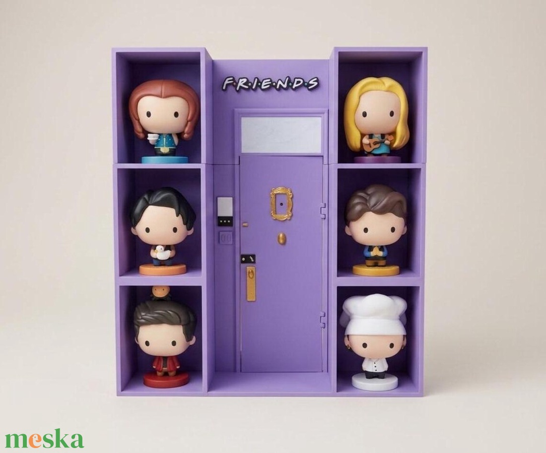Jóbarátok Friends figura tartó, Mónika ajtó stílusban - otthon & életmód - dekoráció - asztal és polc dekoráció - díszdoboz - Meska.hu