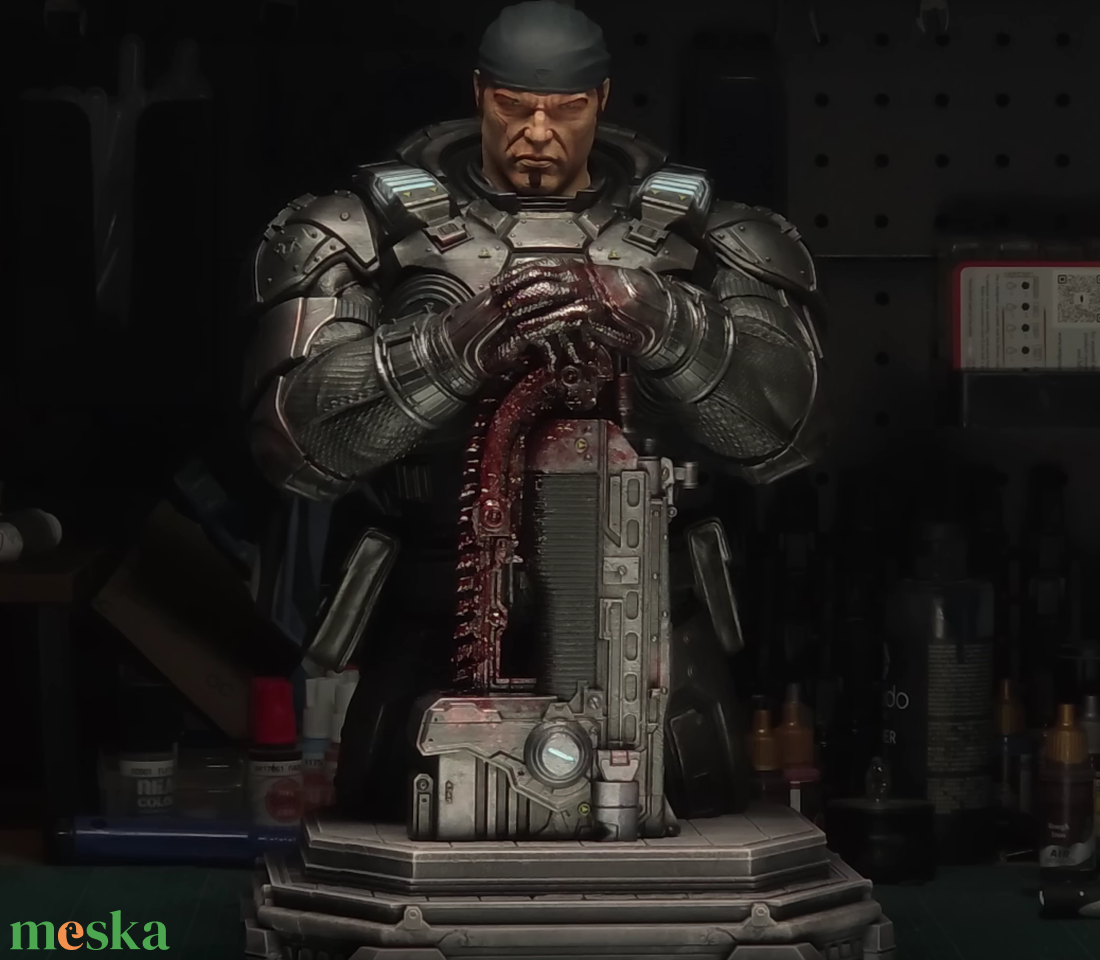 Gears Of War Marcus Fenix Szobor - otthon & életmód - dekoráció - asztal és polc dekoráció - könyvszobor - Meska.hu