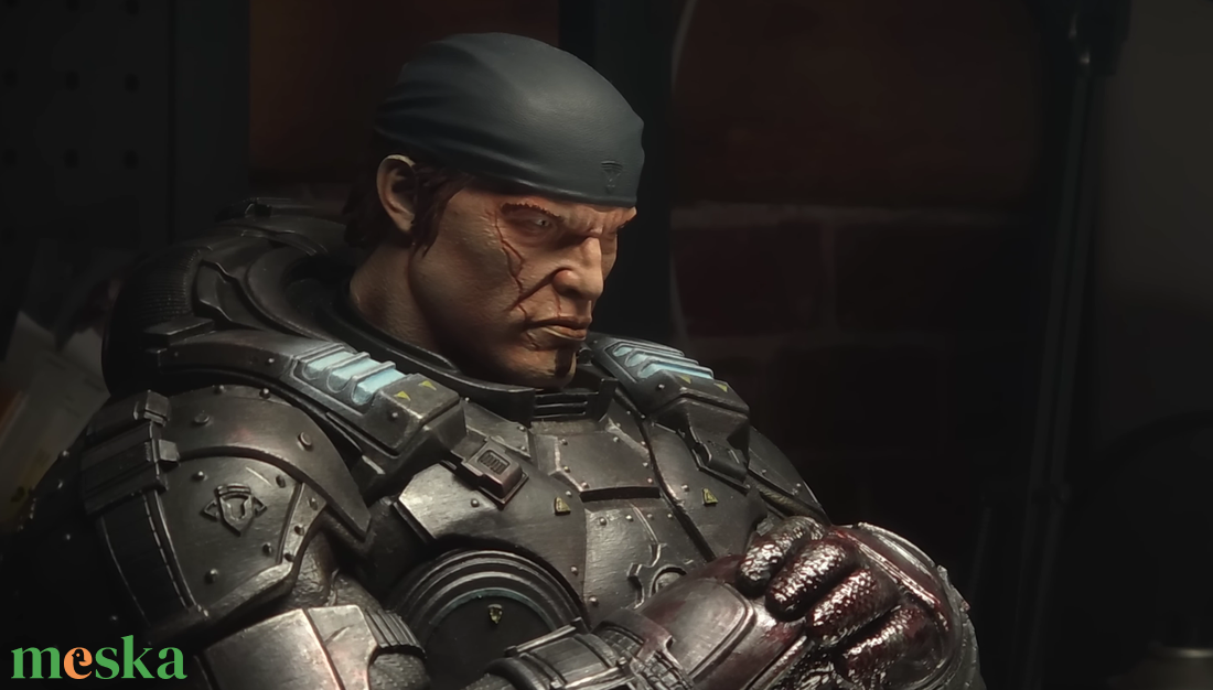 Gears Of War Marcus Fenix Szobor - otthon & életmód - dekoráció - asztal és polc dekoráció - könyvszobor - Meska.hu