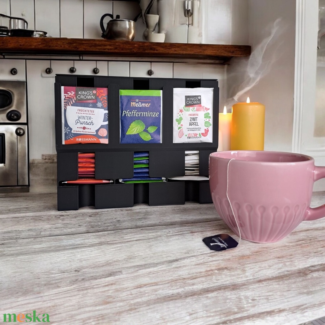 Modern Teafilter Rendező és Adagoló  Kompakt és Praktikus - otthon & életmód - konyhafelszerelés, tálalás - konyhai tárolás - tea & kávé tárolás - Meska.hu