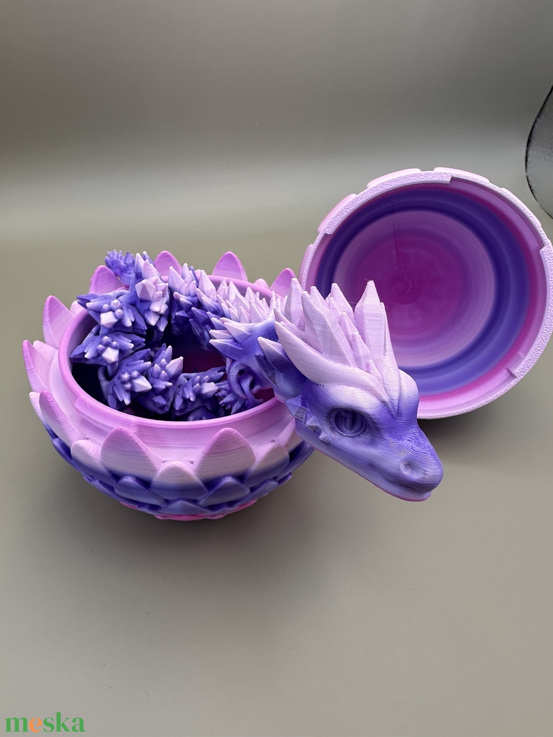 Kristálysárkány tojással - kellékek & szerszámok - dekorációs kellékek - figurák - Meska.hu