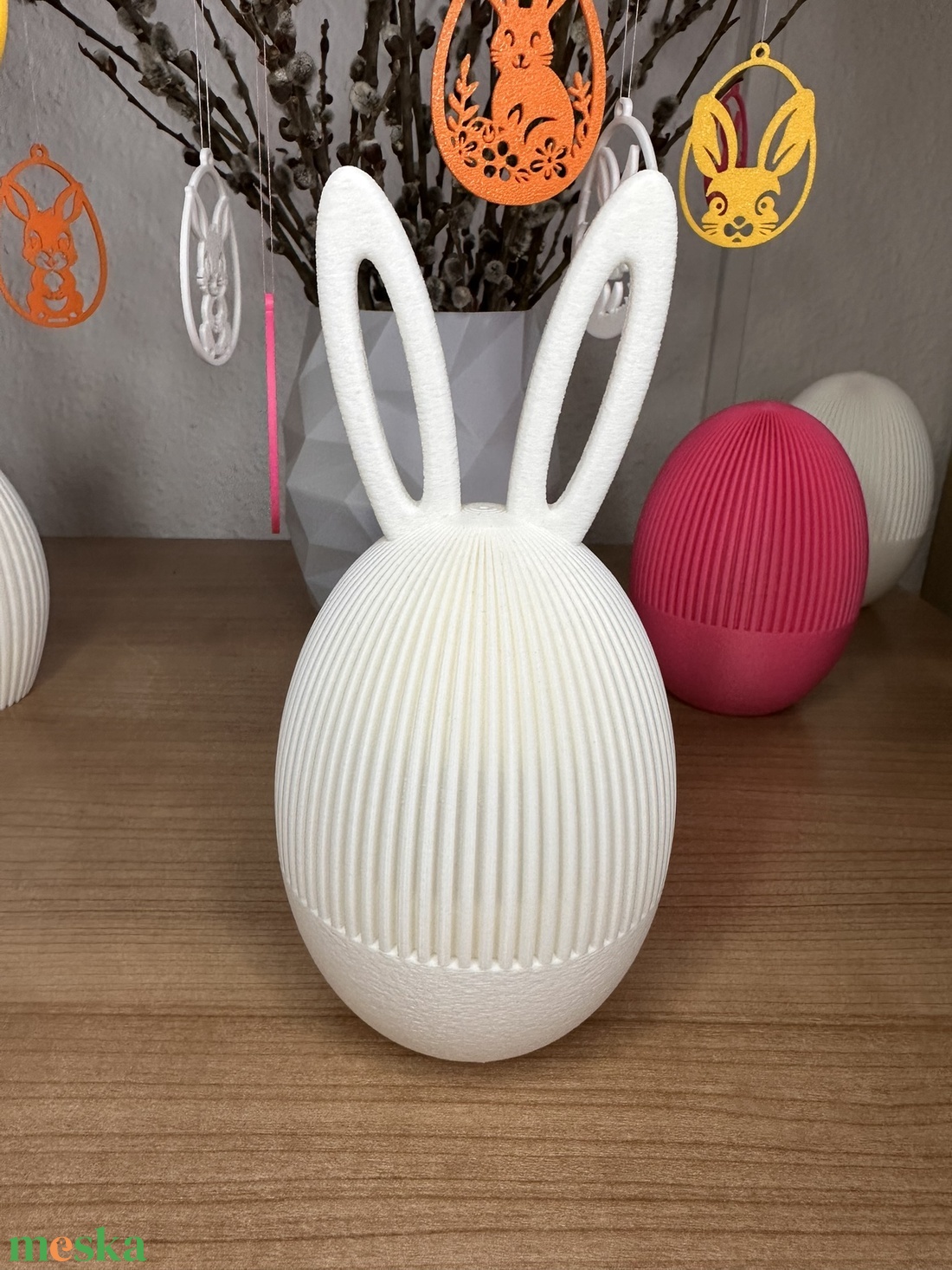 Húsvéti tojás kicsi, füllel (szétcsavarható, rejtett tárolóval) - ünnepi díszek, dekorációk - húsvéti díszek és dekorációk - húsvéti asztaldíszek - Meska.hu