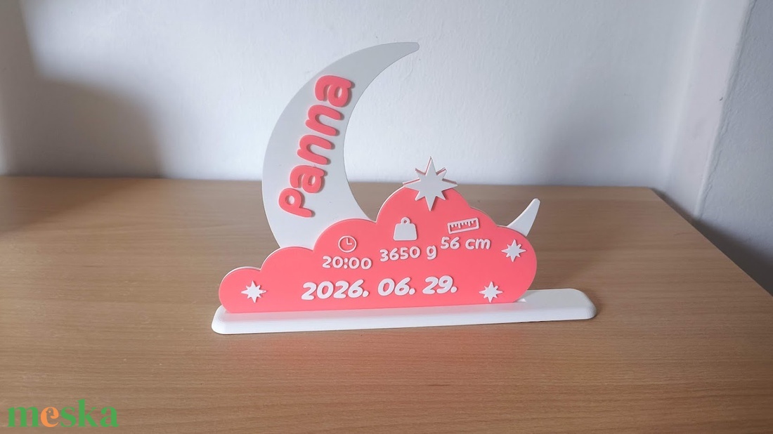 Örök Emlék Újszülött Érkezésére - Egyedi Babaváró Ajándék Névvel és Adatokkal - baba - mama - babaemlékek - baba emlékőrző - Meska.hu