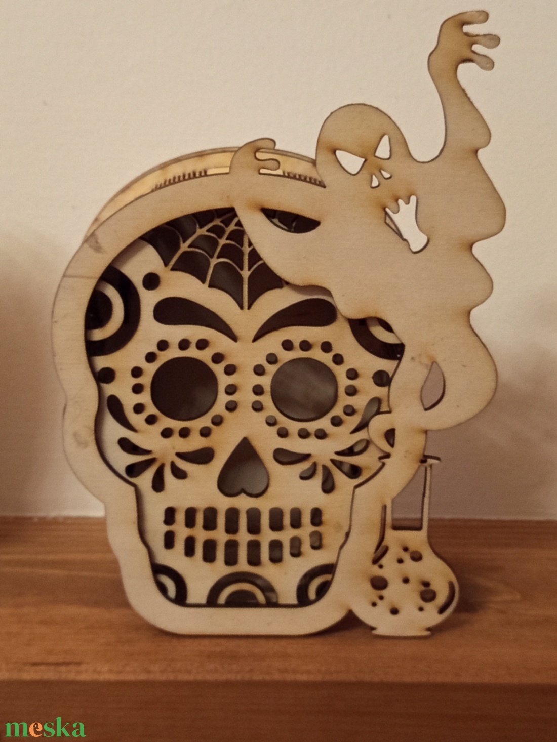 Lézerrel Vágott Koponya sorozat szellem - otthon & életmód - dekoráció - asztal és polc dekoráció - asztaldísz - Meska.hu