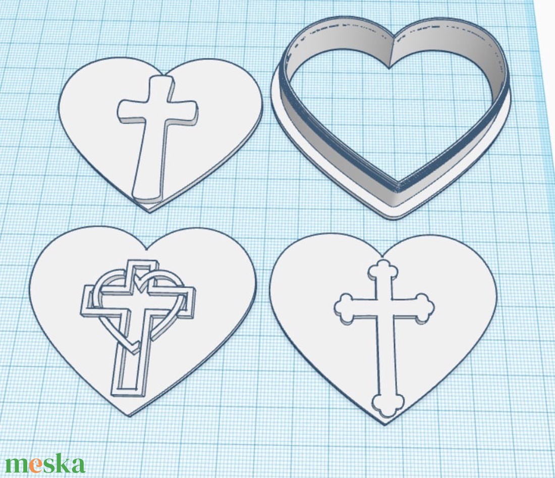 Szív alakú kiszúró, kereszt nyomda szettel - diy (csináld magad) - egységcsomag - Meska.hu Szív alakú kiszúró, kereszt nyomda szettel - diy (csináld magad) - egységcsomag - Meska.hu