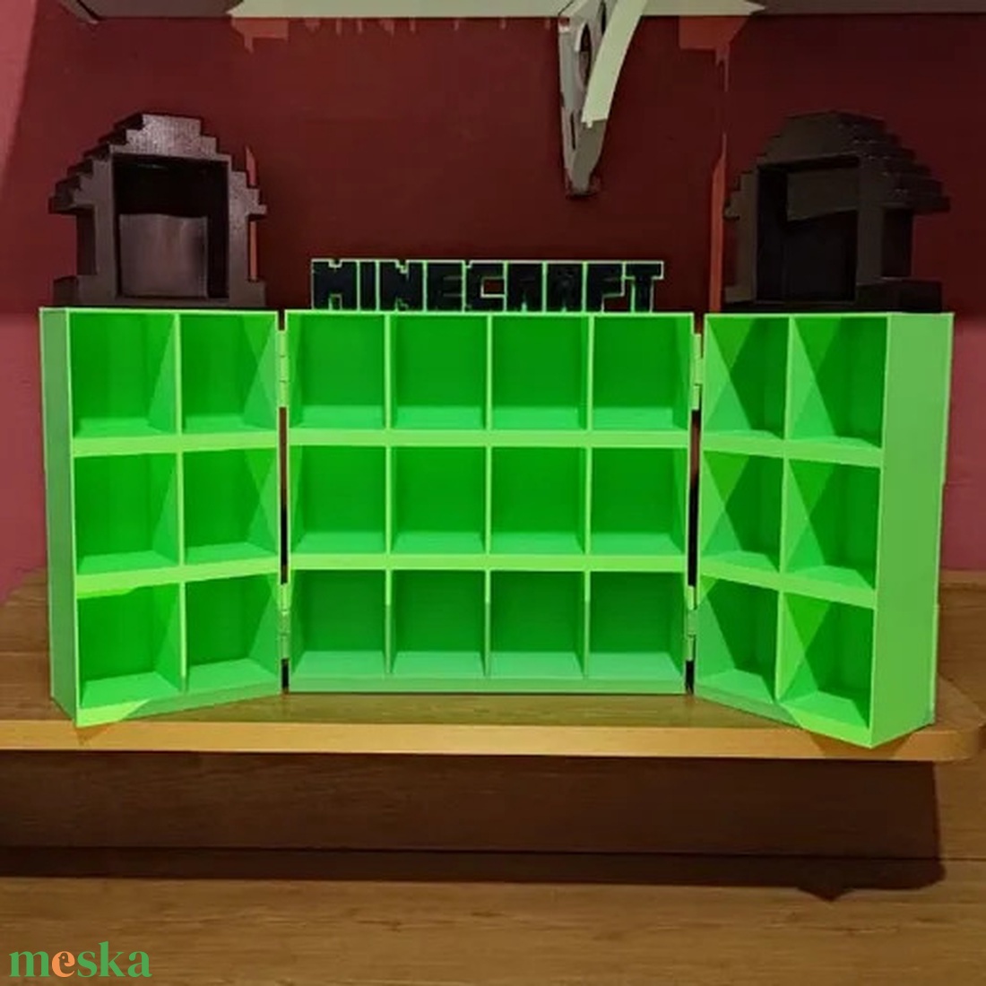 Minecraft kinder joy figura állvány - otthon & életmód - dekoráció - asztal és polc dekoráció - díszdoboz - Meska.hu