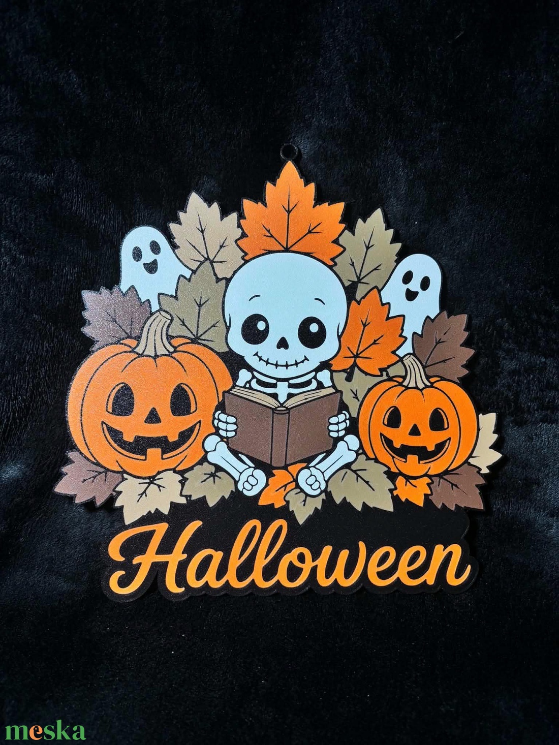 Nagy őszi/halloween ajtó tábla - kopogtató - csonti - otthon & életmód - dekoráció - ajtó- és ablak dekoráció - ajtódísz & kopogtató - Meska.hu