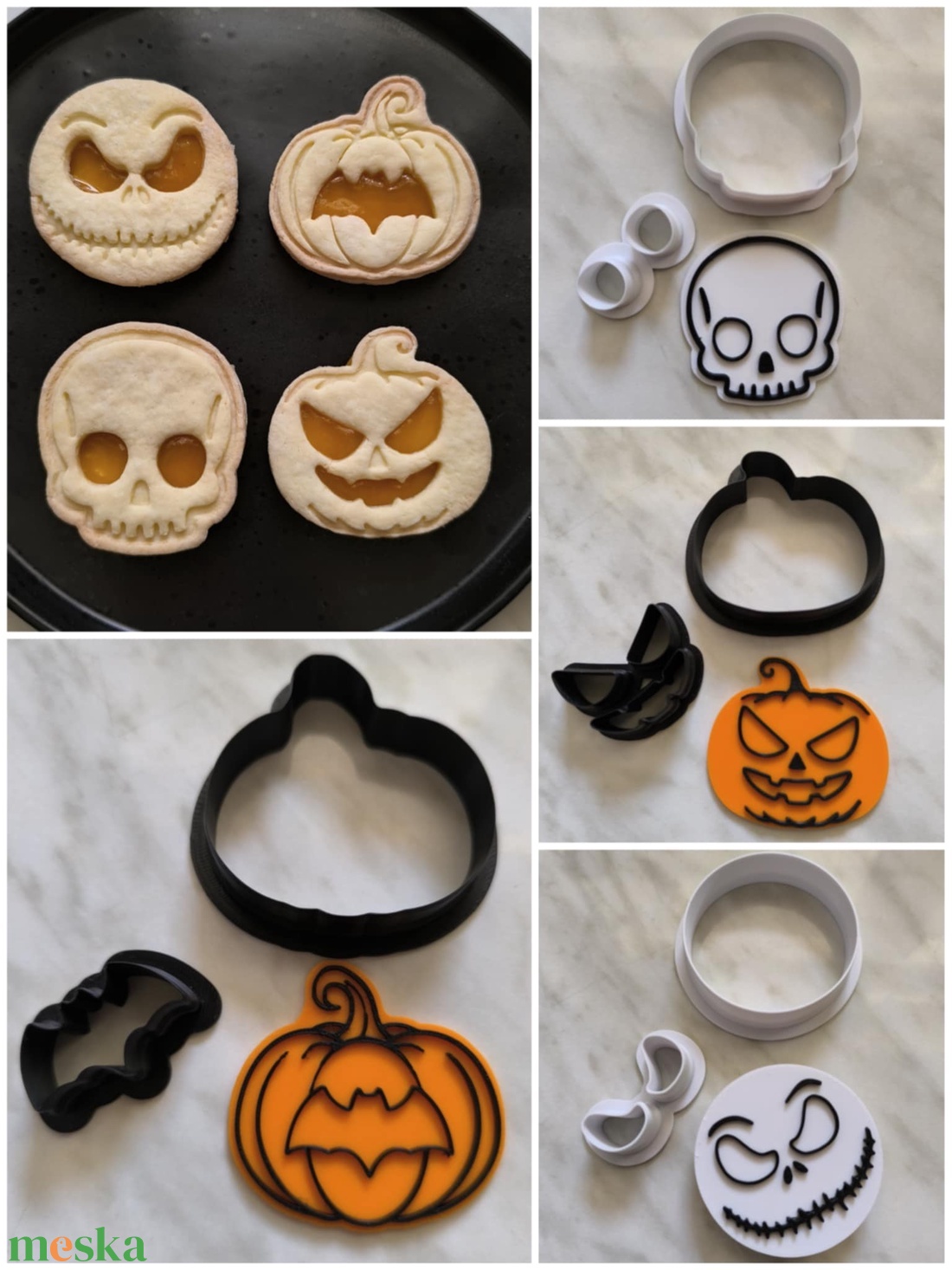 Halloween linzerszett - otthon & életmód - konyhafelszerelés, tálalás - sütés, főzés - sütikiszúró - Meska.hu