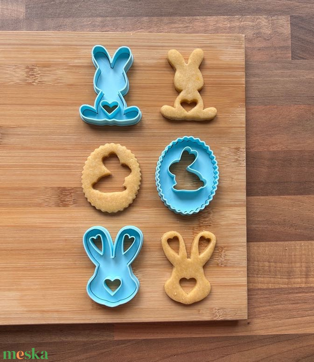 Húsvéti nyuszis sütikiszúró szett - ünnepi díszek, dekorációk - húsvéti díszek és dekorációk - húsvéti sütikiszúró - Meska.hu
