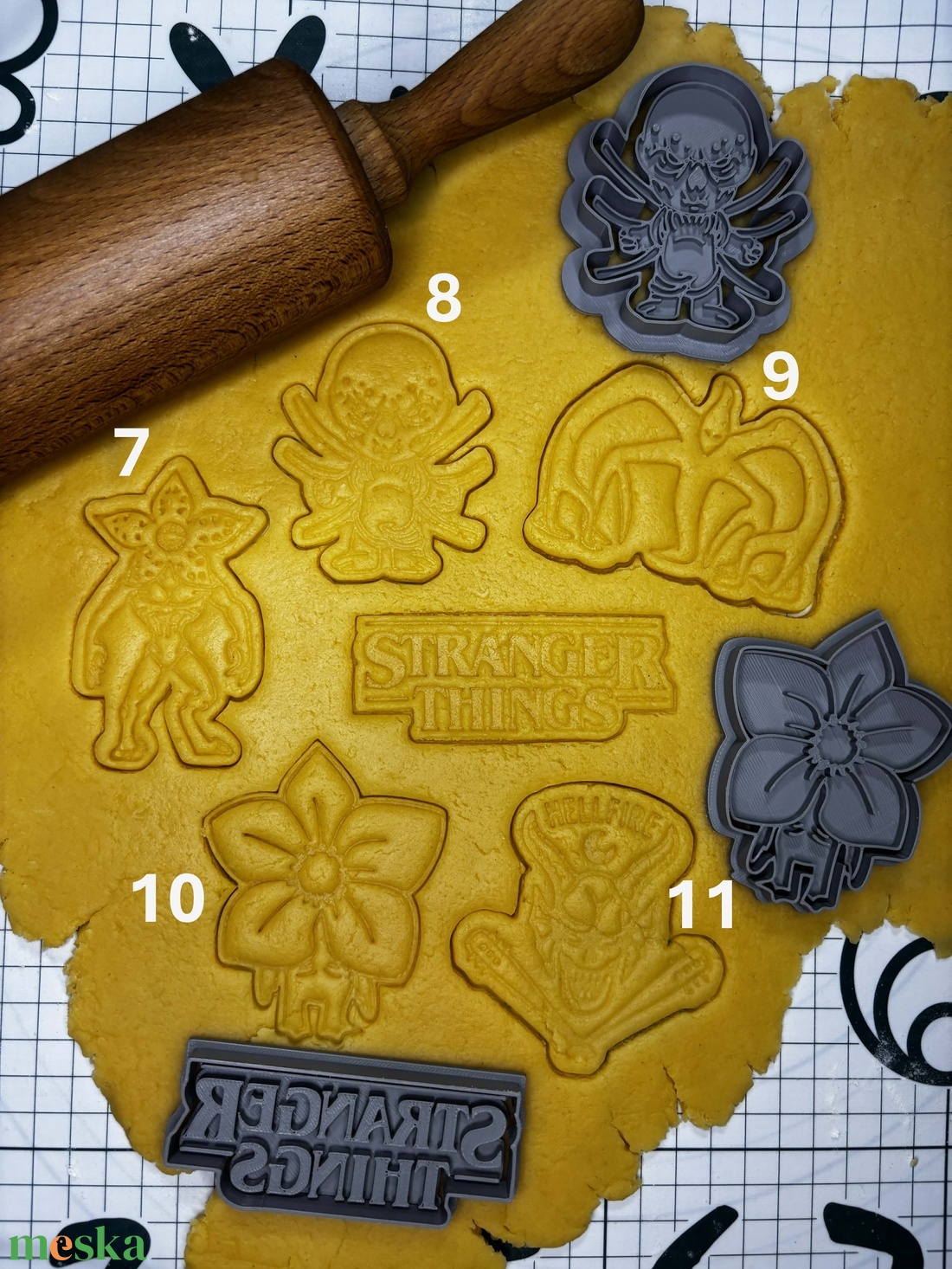 Stranger Things sütikiszúró szett (11db) - otthon & életmód - konyhafelszerelés, tálalás - sütés, főzés - sütikiszúró - Meska.hu