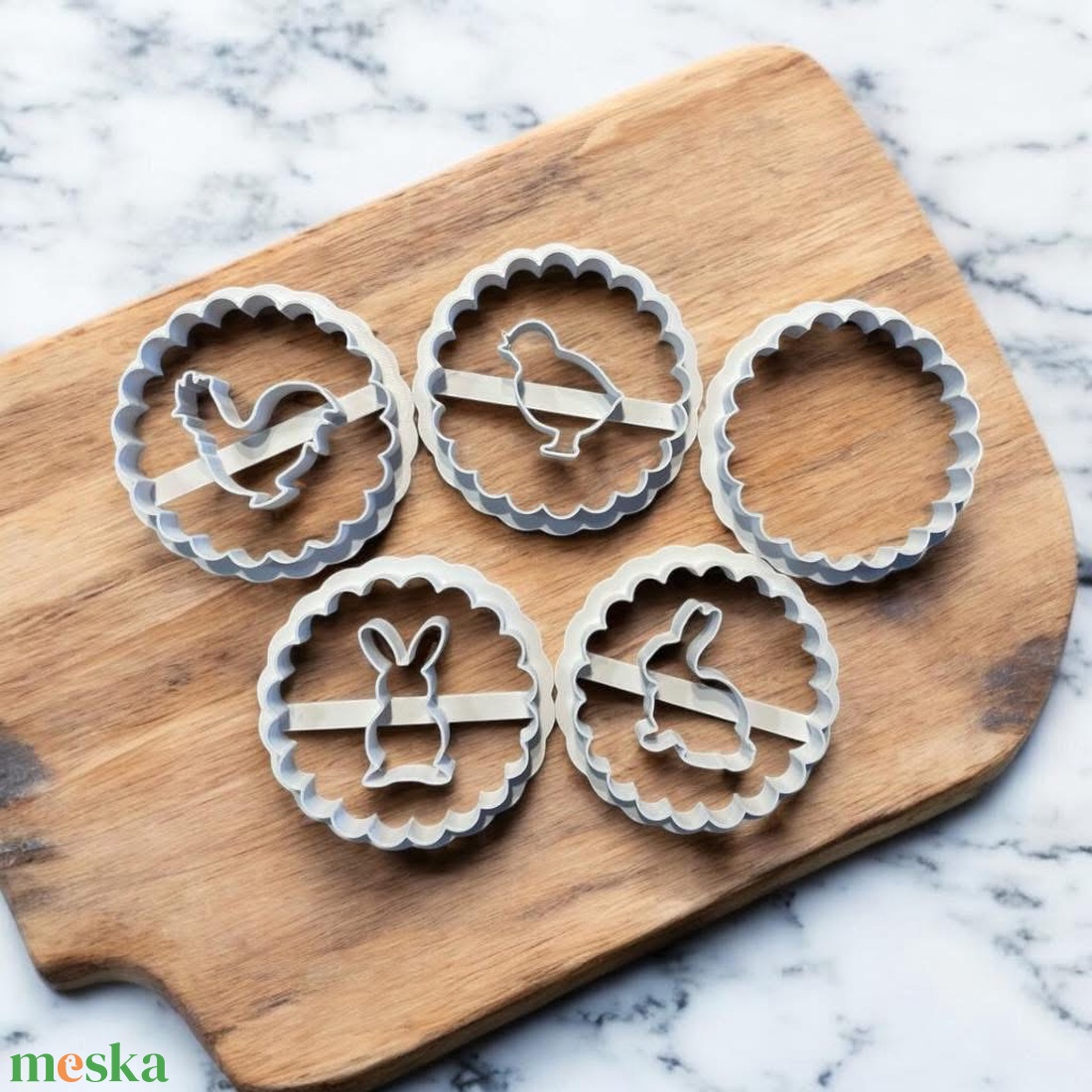 Húsvéti  linzer kiszúró szett  - ünnepi díszek, dekorációk - húsvéti díszek és dekorációk - húsvéti sütikiszúró - Meska.hu