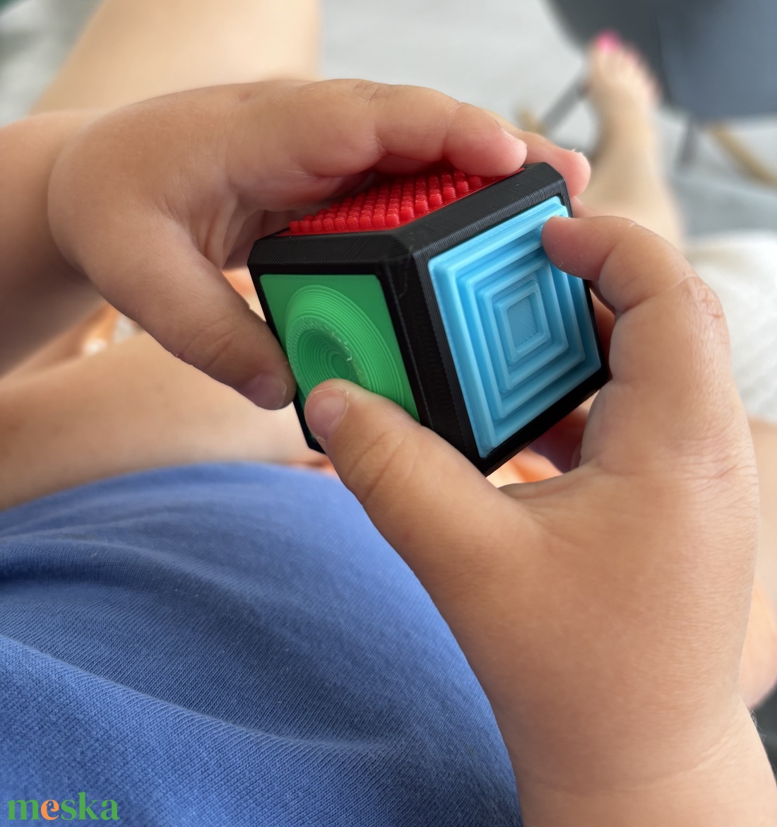 Szenzoros fidget kocka � tapintásfejlesztő, stresszoldó játék - játék & sport - készségfejlesztő és logikai játék - oktató játékok - Meska.hu