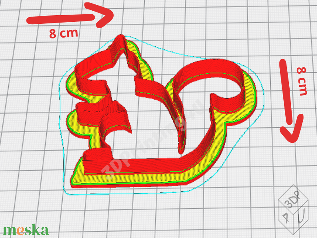 Misi a Mókus sütikiszúró süteményszaggató mézeskalács keksz linzer süteménykiszúró 3D nyomtatás forma kiszúró - otthon & életmód - konyhafelszerelés, tálalás - Meska.hu