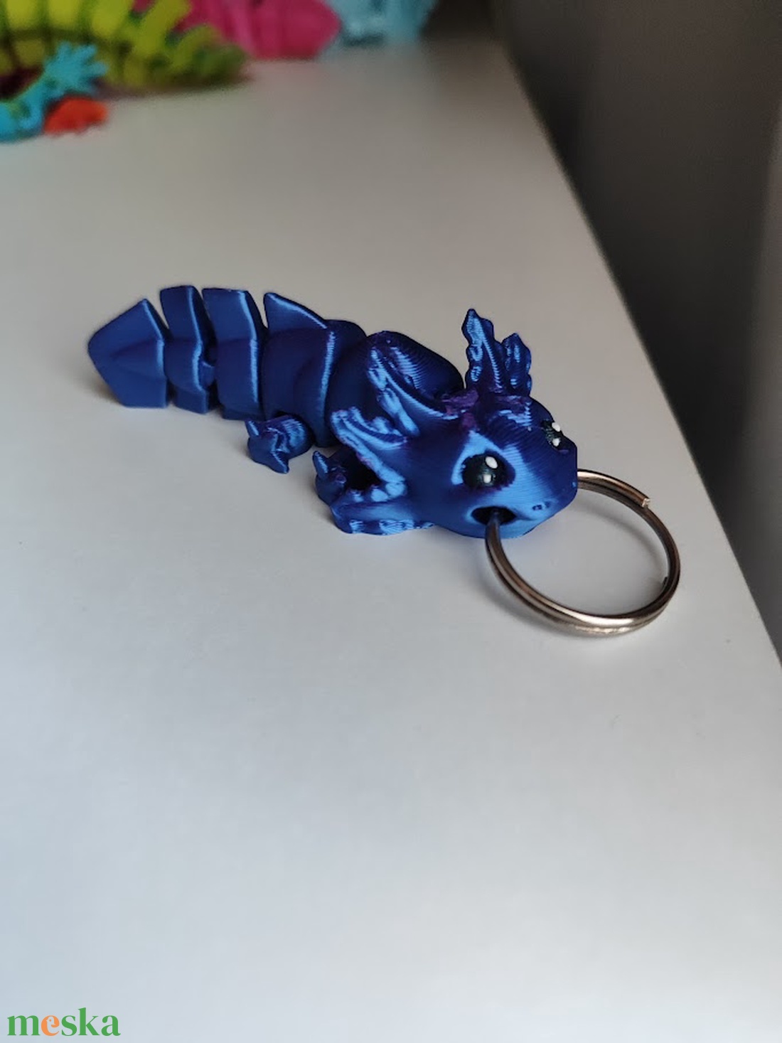 3D Bébi axolotl kulcstartó - táska & tok - kulcstartó & táskadísz - kulcstartó - Meska.hu