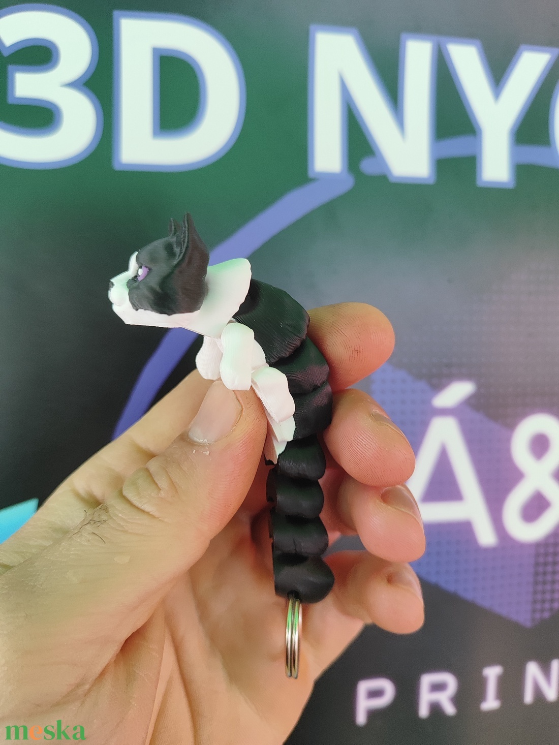3D Cica kulcstartó(fekete-fehér) - táska & tok - kulcstartó & táskadísz - kulcstartó - Meska.hu 3D Cica kulcstartó(fekete-fehér) - táska & tok - kulcstartó & táskadísz - kulcstartó - Meska.hu