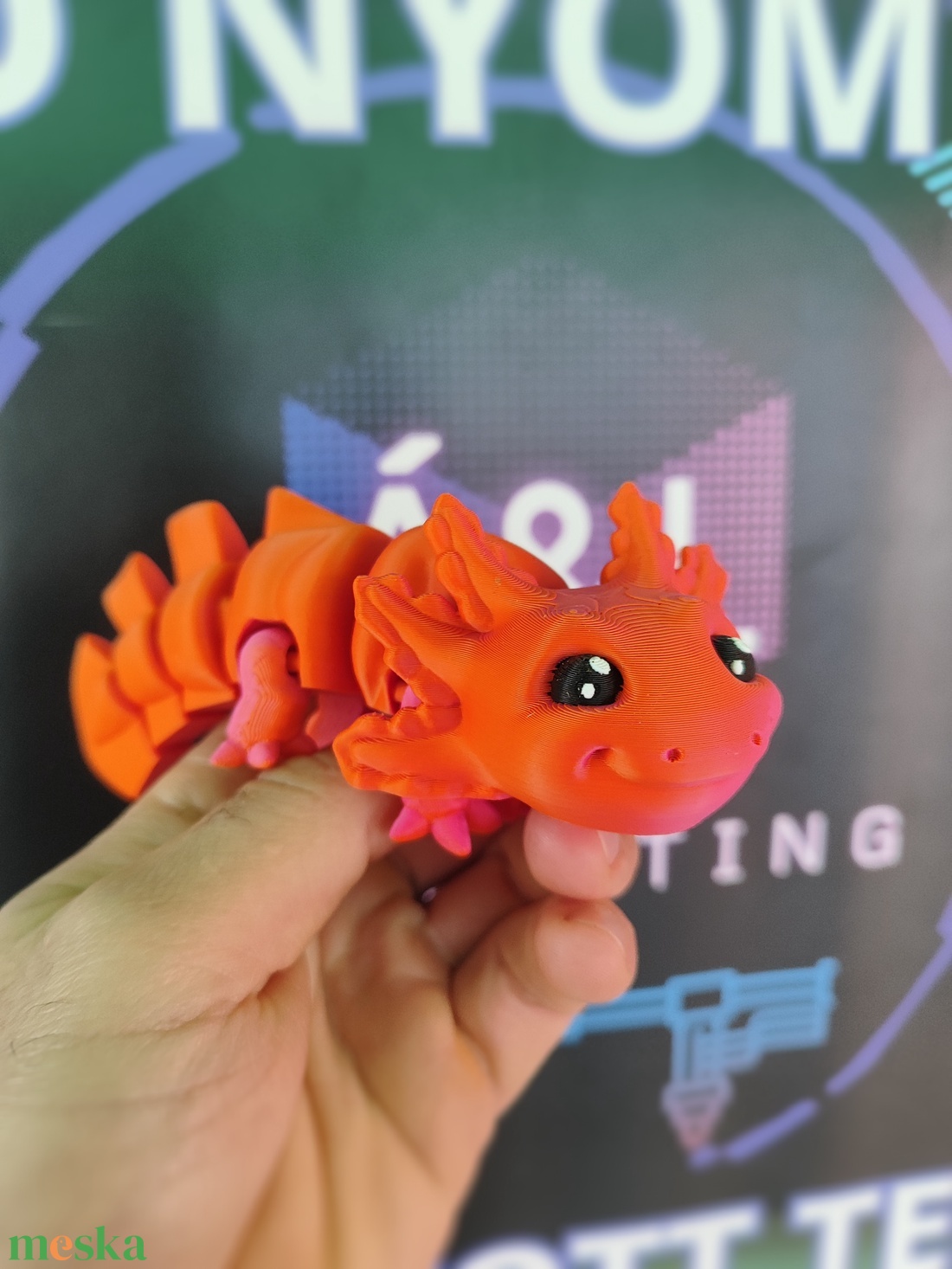 3D Bébi axolotl - játék & sport - plüssállat & játékfigura - más figura - Meska.hu