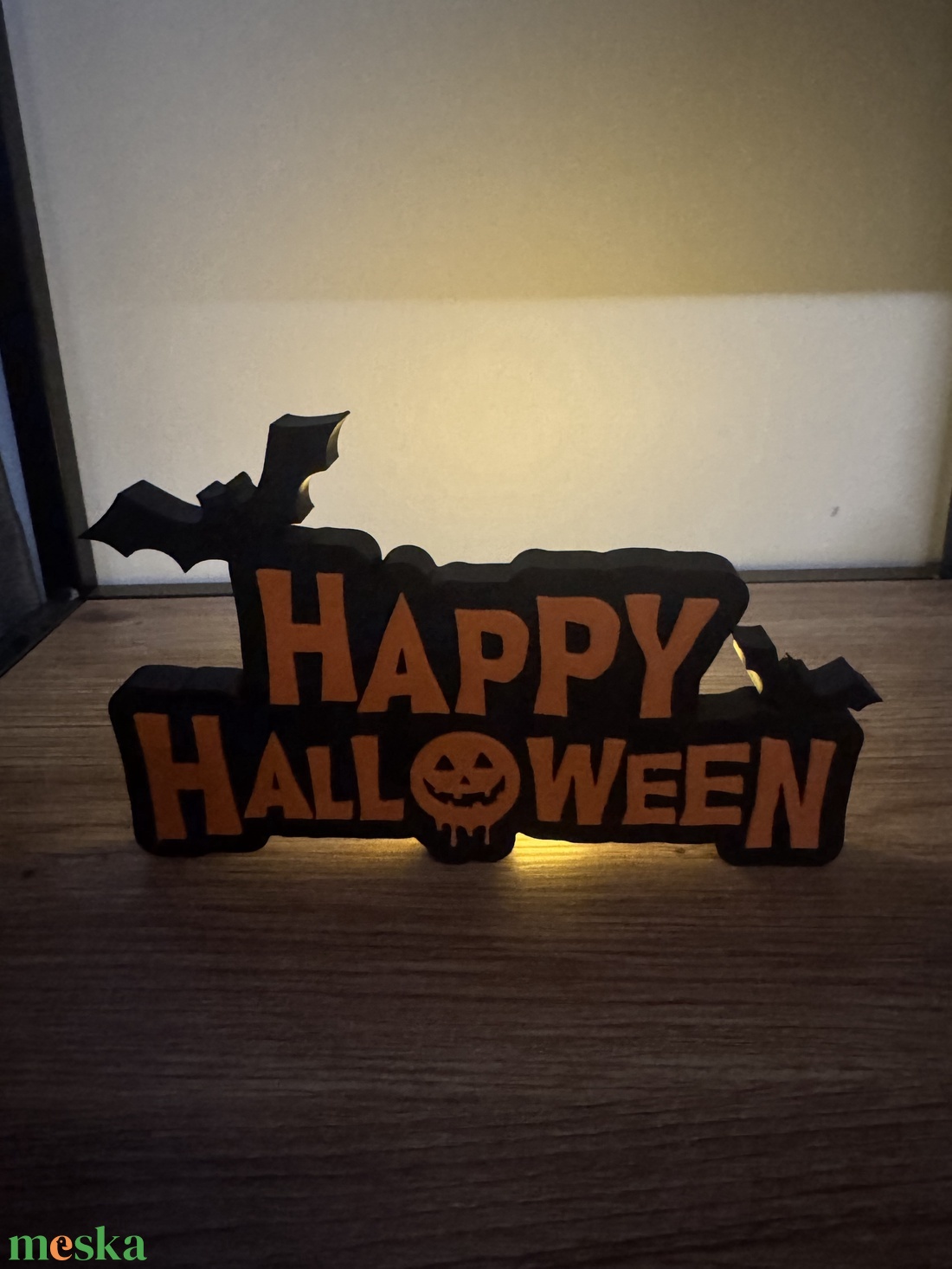 Happy Halloween felirat - otthon & életmód - dekoráció - halloween - halloweeni asztaldísz - Meska.hu Happy Halloween felirat - otthon & életmód - dekoráció - halloween - halloweeni asztaldísz - Meska.hu