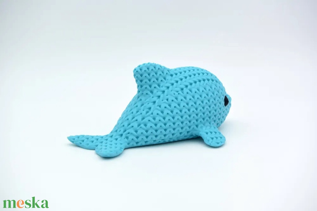 Kötött Hatású 3D Nyomtatott Delfin - játék & sport - plüssállat & játékfigura - delfin, bálna - Meska.hu