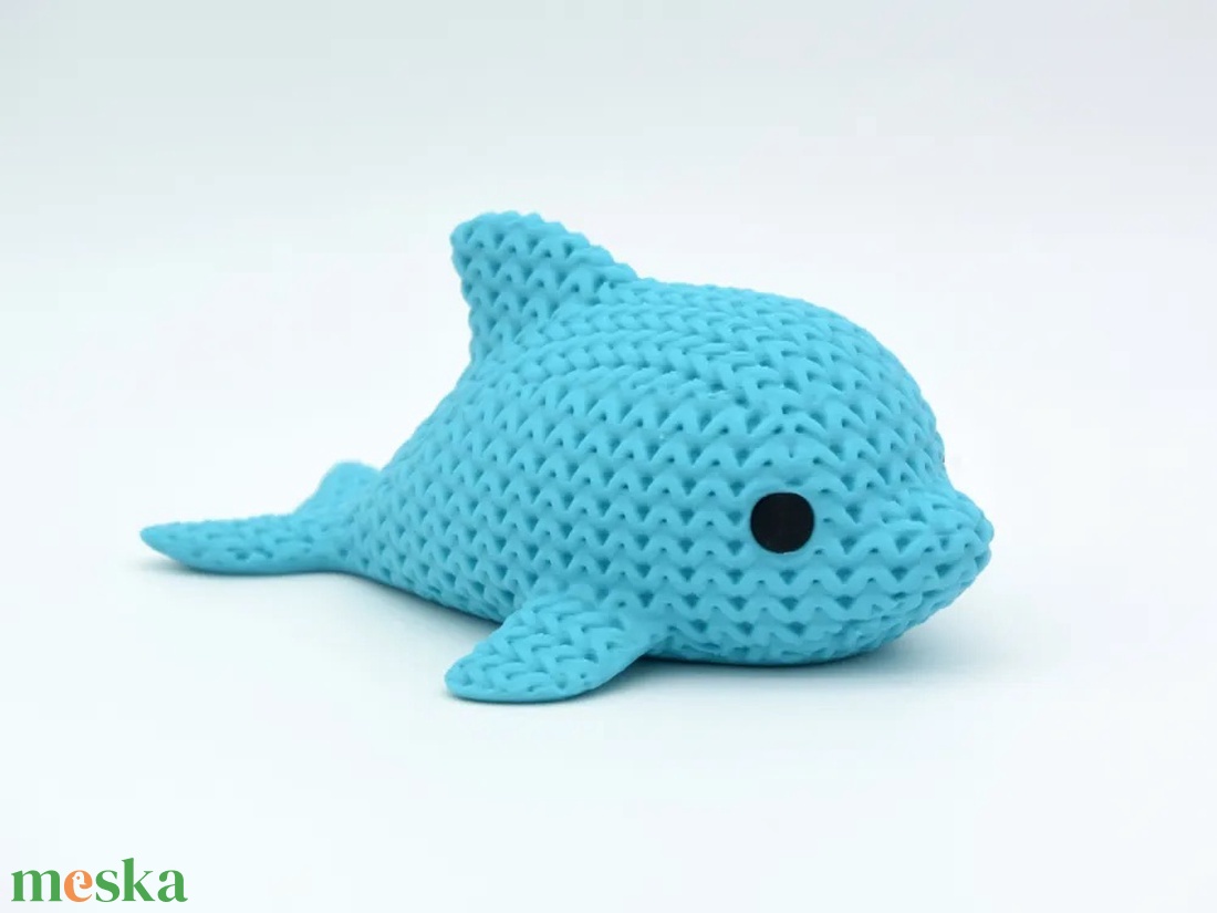 Kötött Hatású 3D Nyomtatott Delfin - játék & sport - plüssállat & játékfigura - delfin, bálna - Meska.hu