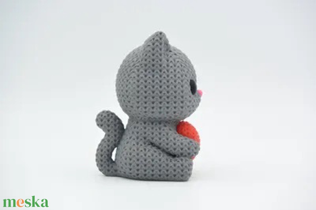 Kötött Hatású 3D Nyomtatott Cica - otthon & életmód - dekoráció - dekoratív figurák és szobrok - Meska.hu