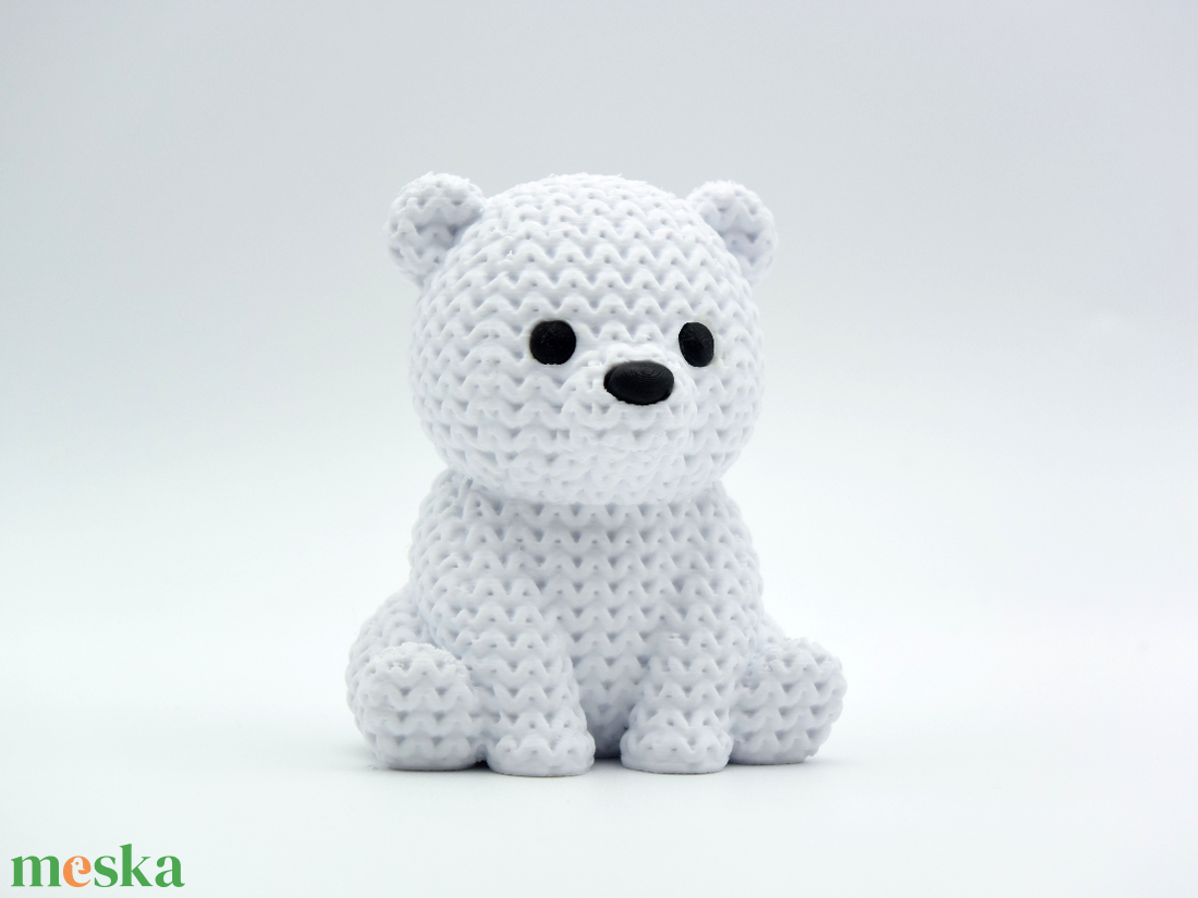 Kötött Hatású 3D Nyomtatott Jegesmedve - játék & sport - plüssállat & játékfigura - maci - Meska.hu