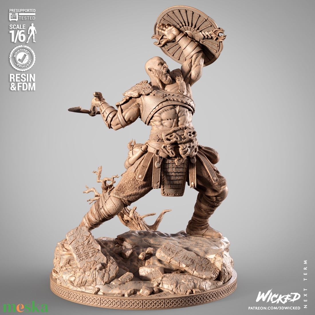 Kratos 1/6 méretű szobor - művészet - szobor - Meska.hu Kratos 1/6 méretű szobor - művészet - szobor - Meska.hu