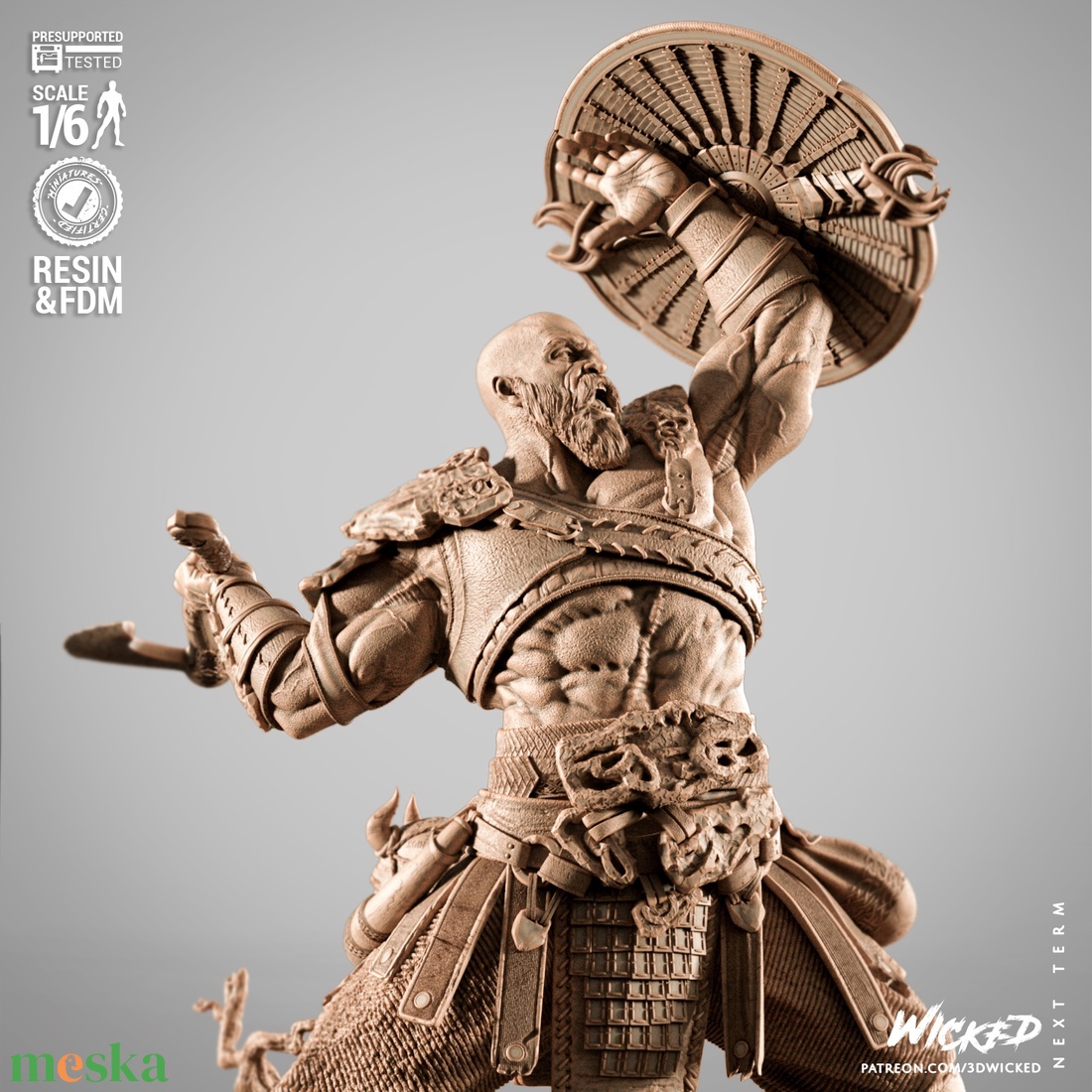 Kratos 1/6 méretű szobor - művészet - szobor - Meska.hu Kratos 1/6 méretű szobor - művészet - szobor - Meska.hu