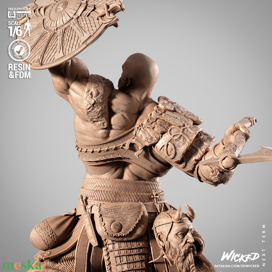 Kratos 1/6 méretű szobor - művészet - szobor - Meska.hu Kratos 1/6 méretű szobor - művészet - szobor - Meska.hu