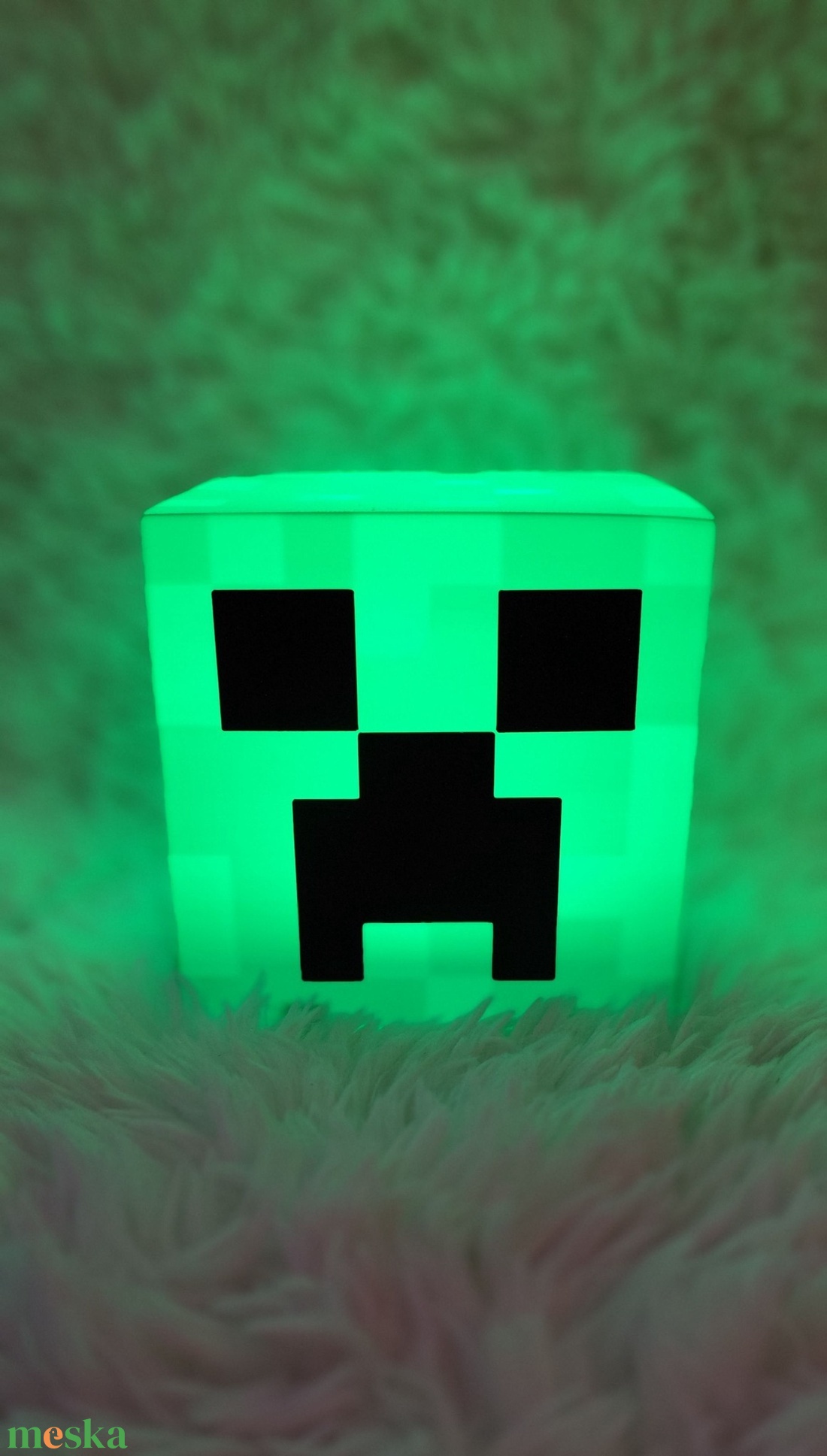 Minecraft Creeper lámpa - otthon & életmód - lámpa - asztali lámpa - Meska.hu