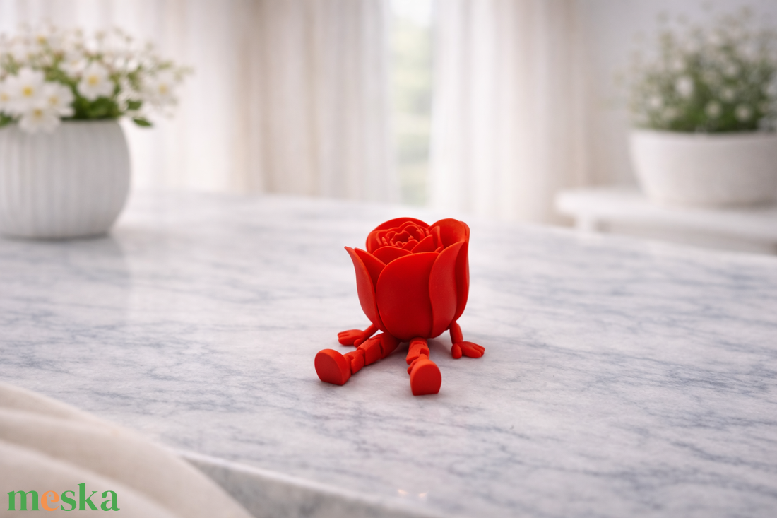 Flexi lábu rózsa - otthon & életmód - dekoráció - asztal és polc dekoráció - asztaldísz - Meska.hu