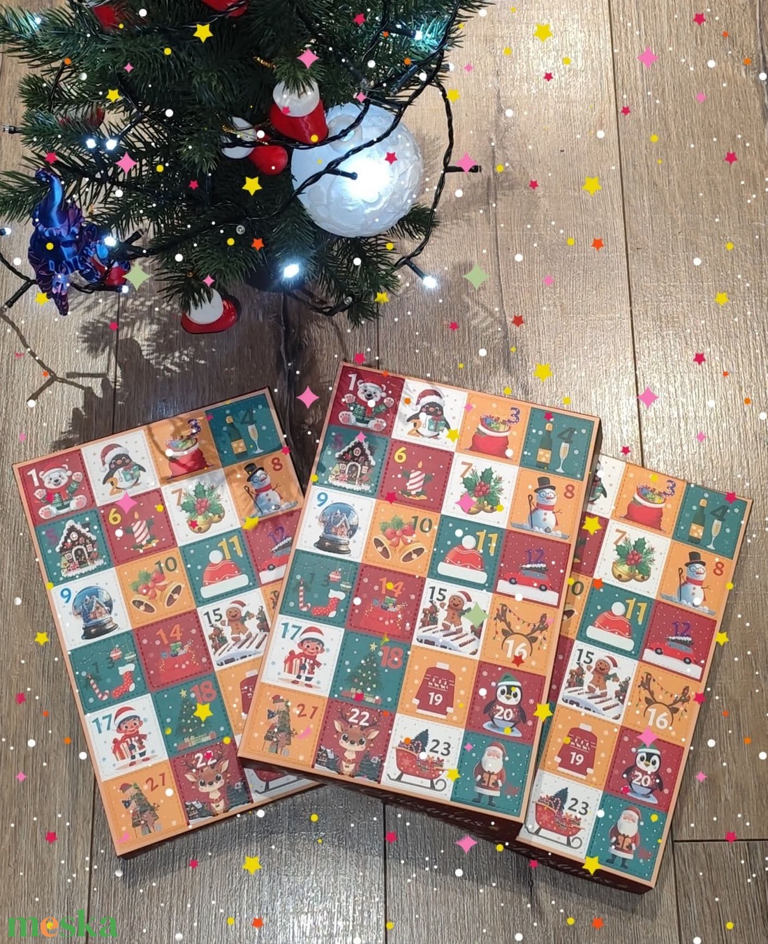 Adventi napt�r - karácsony - adventi díszek - adventi naptár - Meska.hu