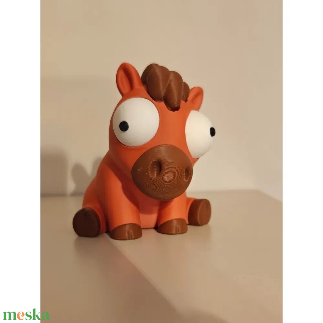 Táltos - vicces ló figura mozgatható szemekkel, 3D nyomtatott asztali dísz, lovas ajándék - otthon & életmód - dekoráció - dekoratív figurák és szobrok - Meska.hu