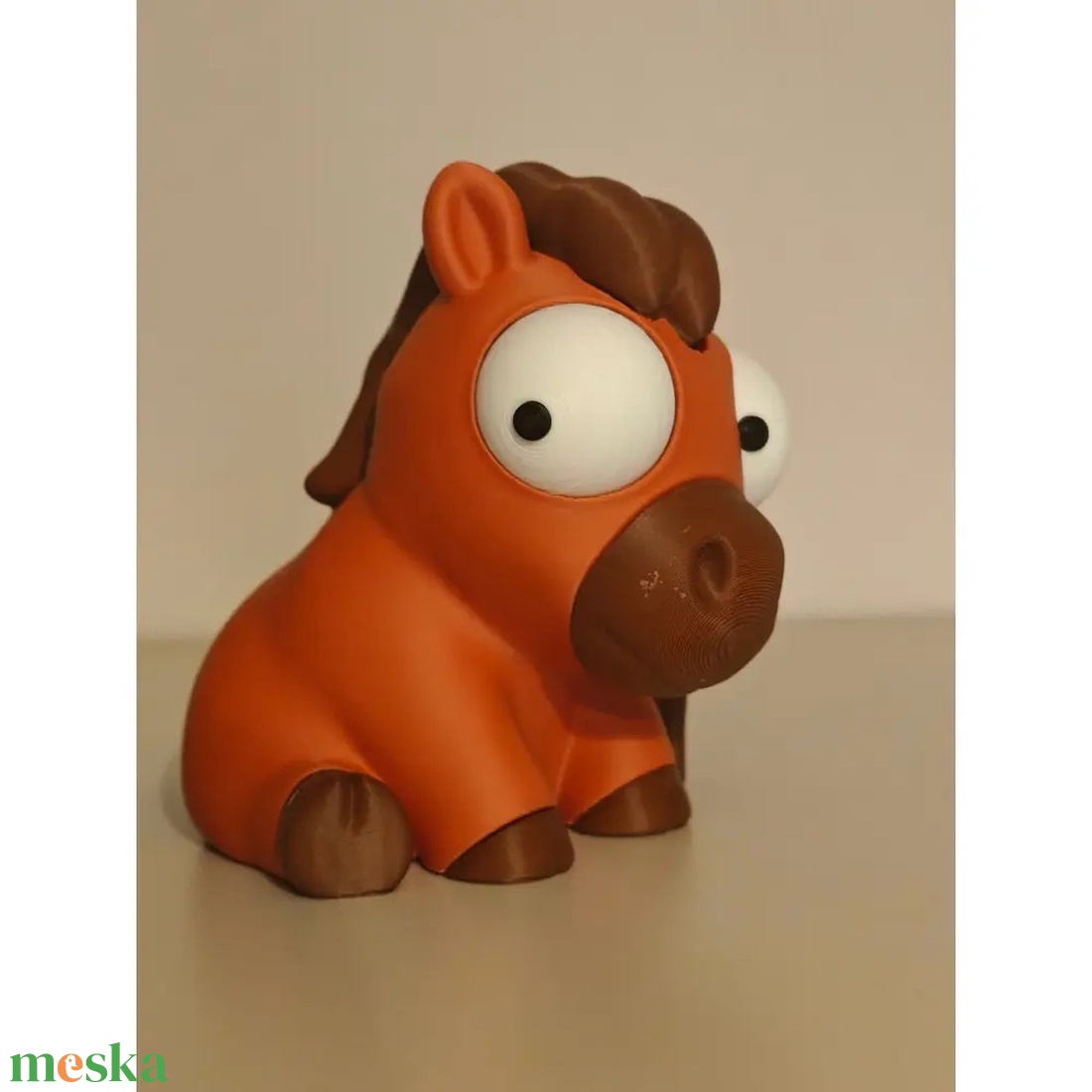 Táltos - vicces ló figura mozgatható szemekkel, 3D nyomtatott asztali dísz, lovas ajándék - otthon & életmód - dekoráció - dekoratív figurák és szobrok - Meska.hu