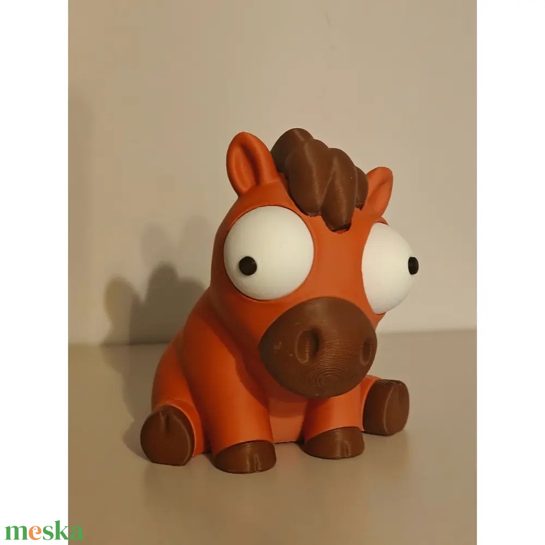 Táltos - vicces ló figura mozgatható szemekkel, 3D nyomtatott asztali dísz, lovas ajándék - otthon & életmód - dekoráció - dekoratív figurák és szobrok - Meska.hu