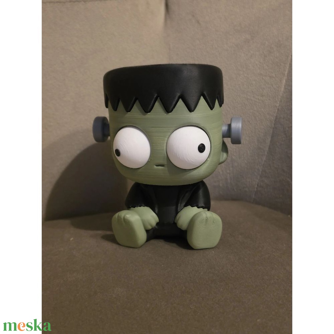 Franky, a Frankenstein figura � 3D nyomtatott vicces asztali kabala forgatható fejjel és mozgatható szemekkel - otthon & életmód - dekoráció - halloween - halloweeni figurák - Meska.hu