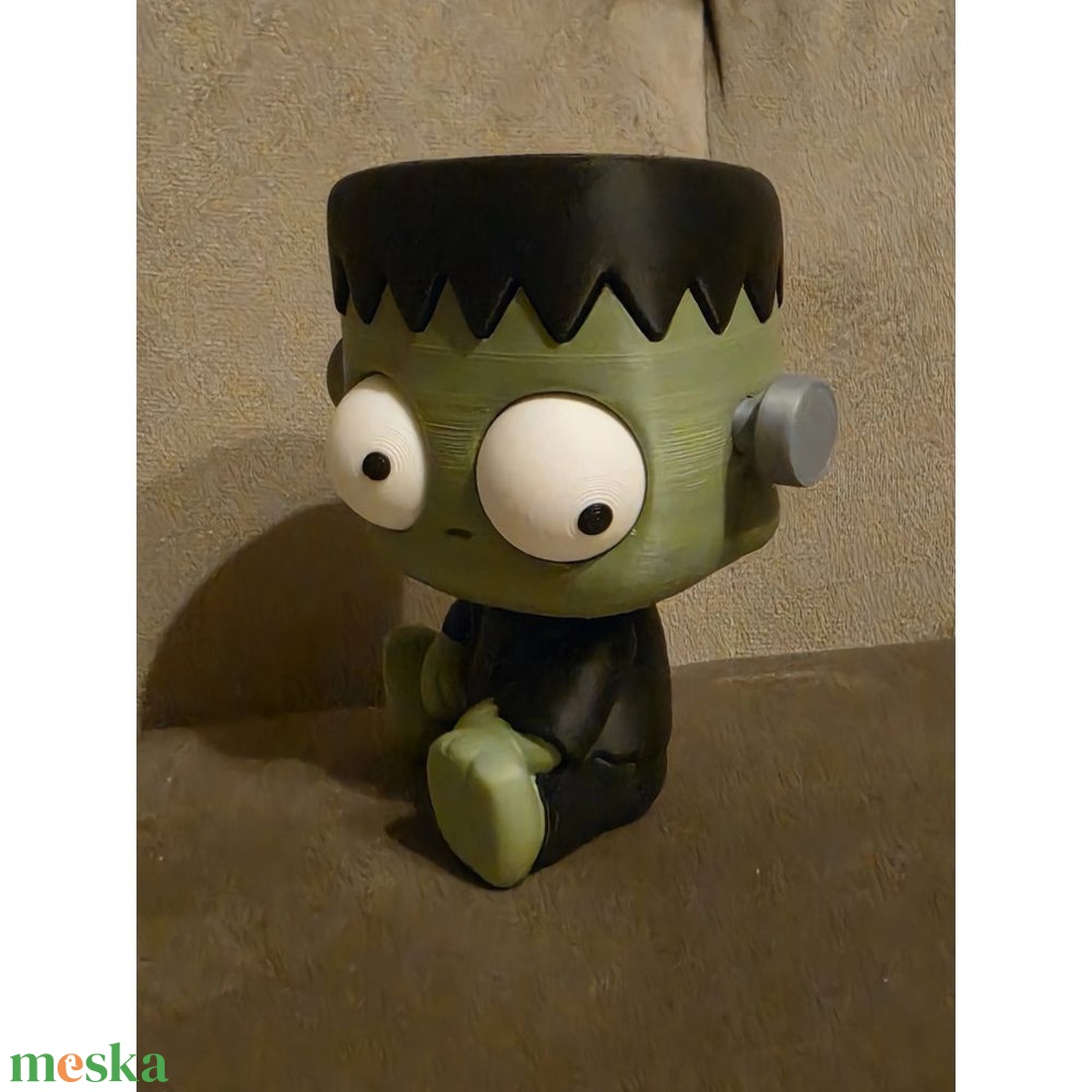 Franky, a Frankenstein figura � 3D nyomtatott vicces asztali kabala forgatható fejjel és mozgatható szemekkel - otthon & életmód - dekoráció - halloween - halloweeni figurák - Meska.hu