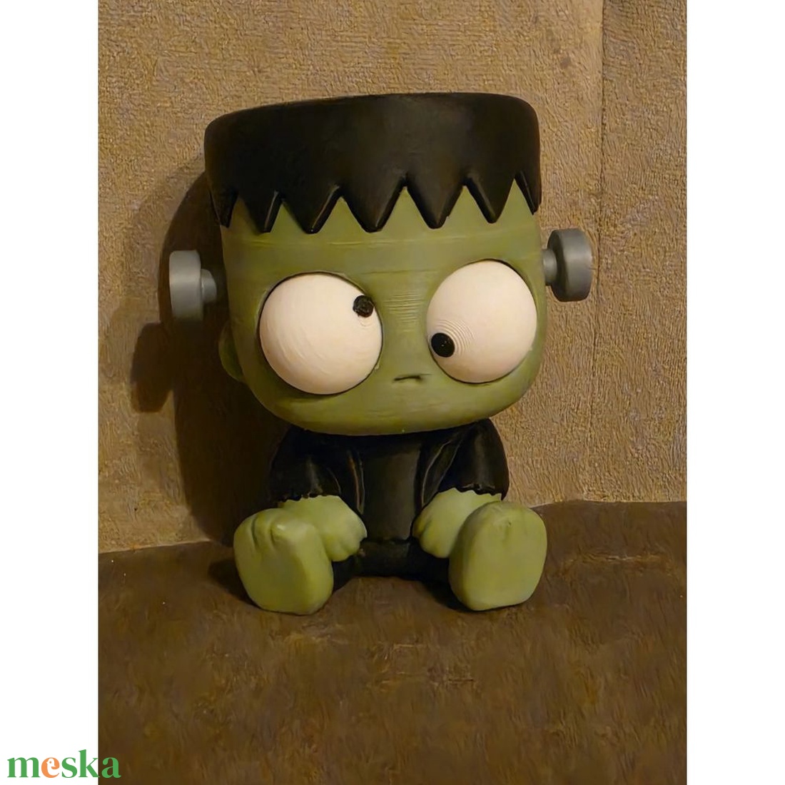 Franky, a Frankenstein figura � 3D nyomtatott vicces asztali kabala forgatható fejjel és mozgatható szemekkel - otthon & életmód - dekoráció - halloween - halloweeni figurák - Meska.hu