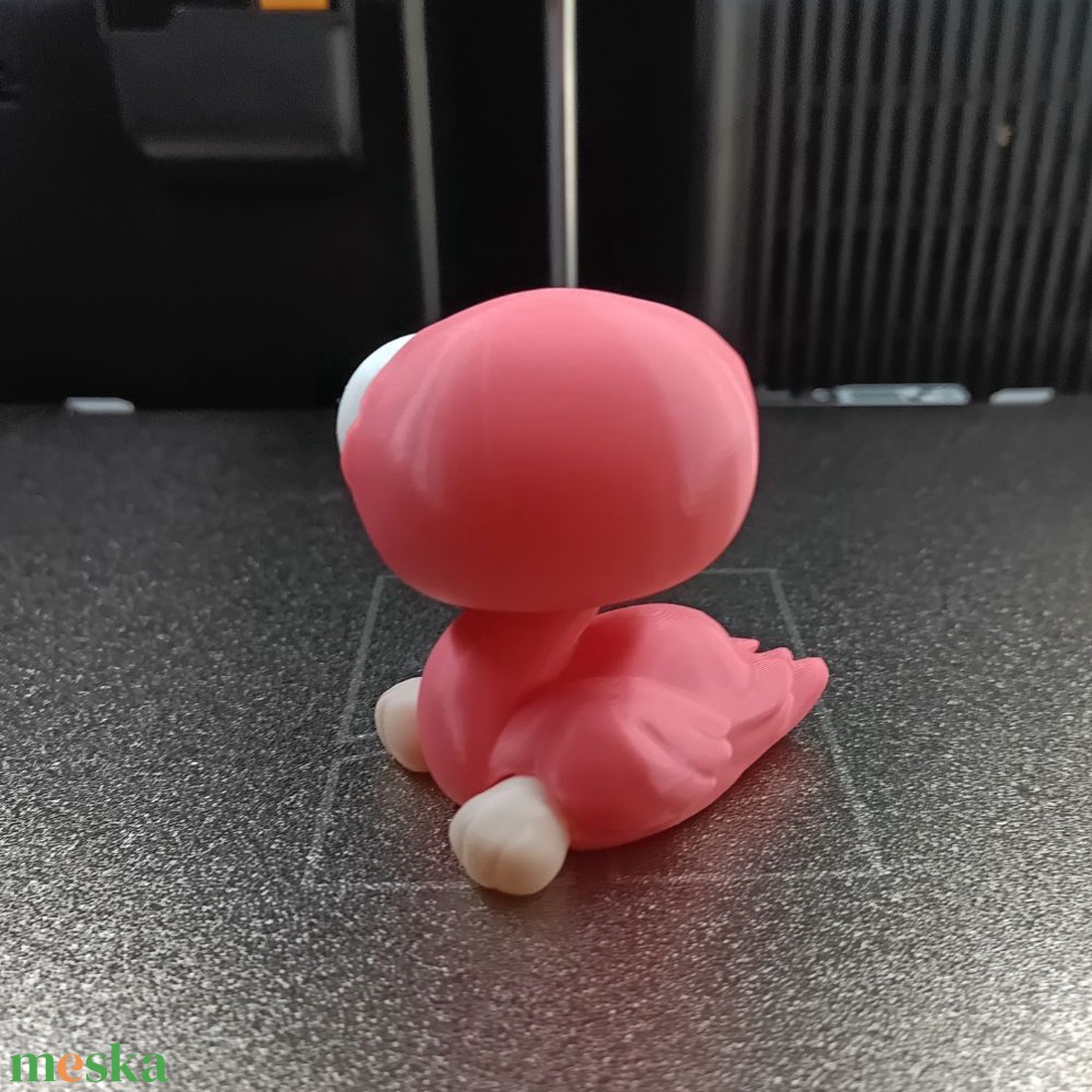 Pikó, a flamingó figura � 3D nyomtatott vicces asztali kabala forgatható fejjel és mozgatható szemekkel - otthon & életmód - dekoráció - dekoratív figurák és szobrok - Meska.hu