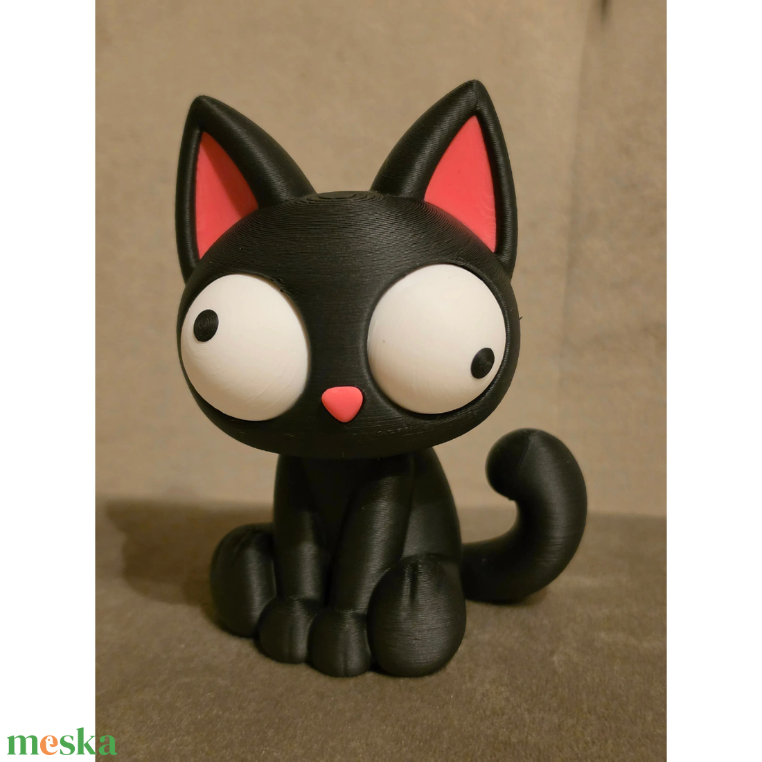 Kormi � Fekete macska figura mozgatható szemekkel és forgatható fejjel - otthon & életmód - dekoráció - halloween - halloweeni figurák - Meska.hu