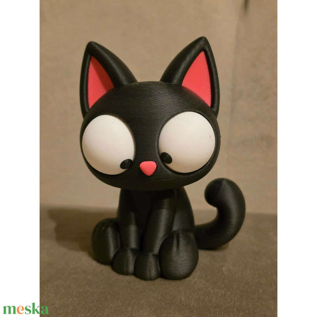 Kormi � Fekete macska figura mozgatható szemekkel és forgatható fejjel - otthon & életmód - dekoráció - halloween - halloweeni figurák - Meska.hu