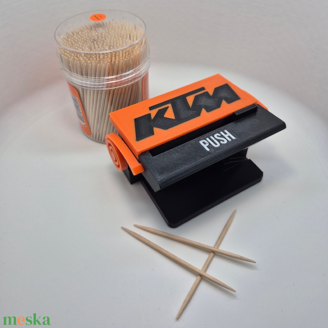 Fogpiszkáló adagoló � KTM stílusban - otthon & életmód - konyhafelszerelés, tálalás - konyhai tárolás - fűszertartó - Meska.hu