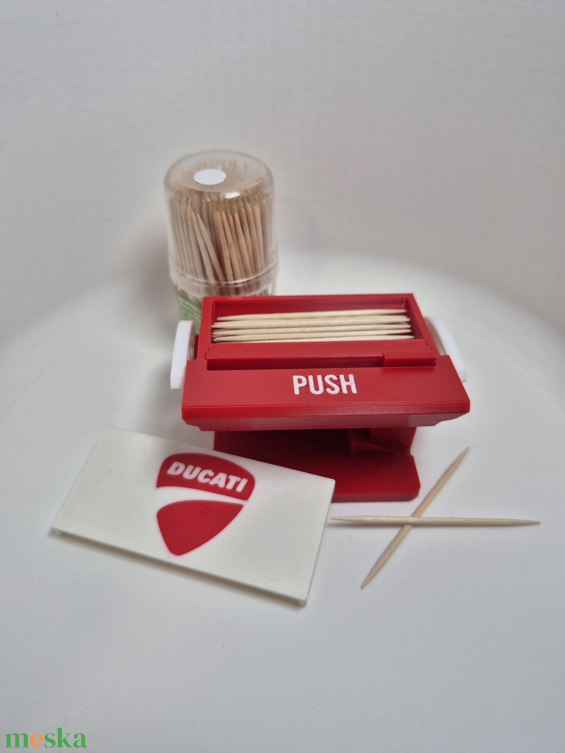 Fogpiszkáló adagoló � Ducati stílusban - otthon & életmód - konyhafelszerelés, tálalás - konyhai tárolás - fűszertartó - Meska.hu