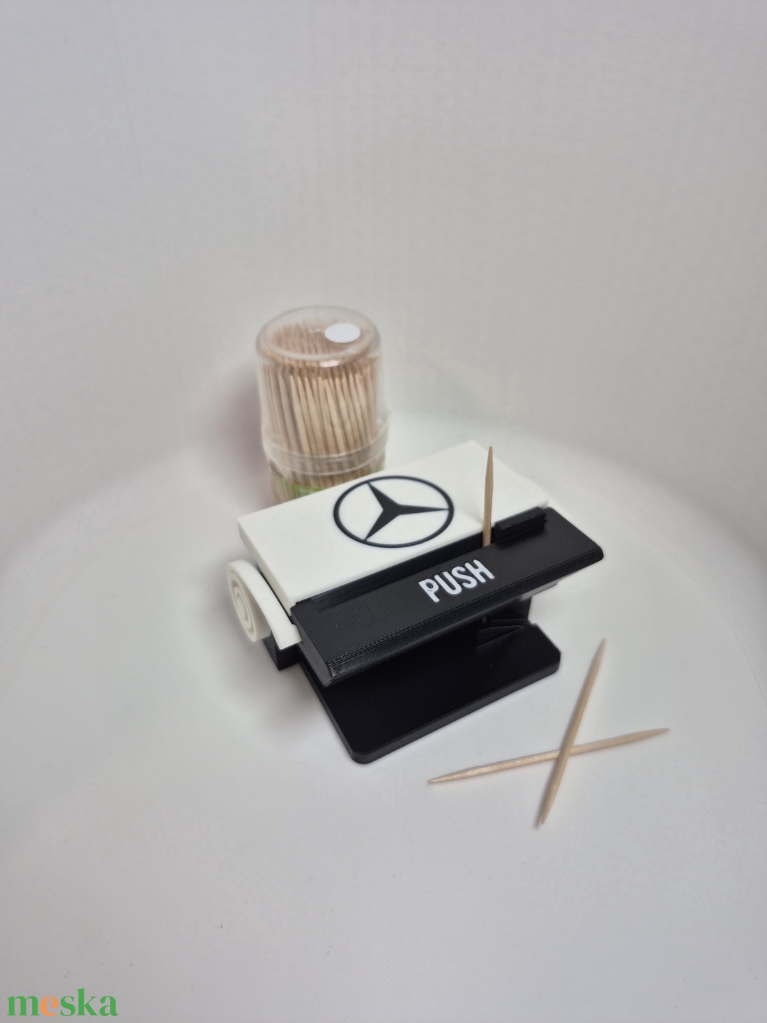 Fogpiszkáló adagoló � Mercedes stílusban - otthon & életmód - konyhafelszerelés, tálalás - konyhai tárolás - fűszertartó - Meska.hu