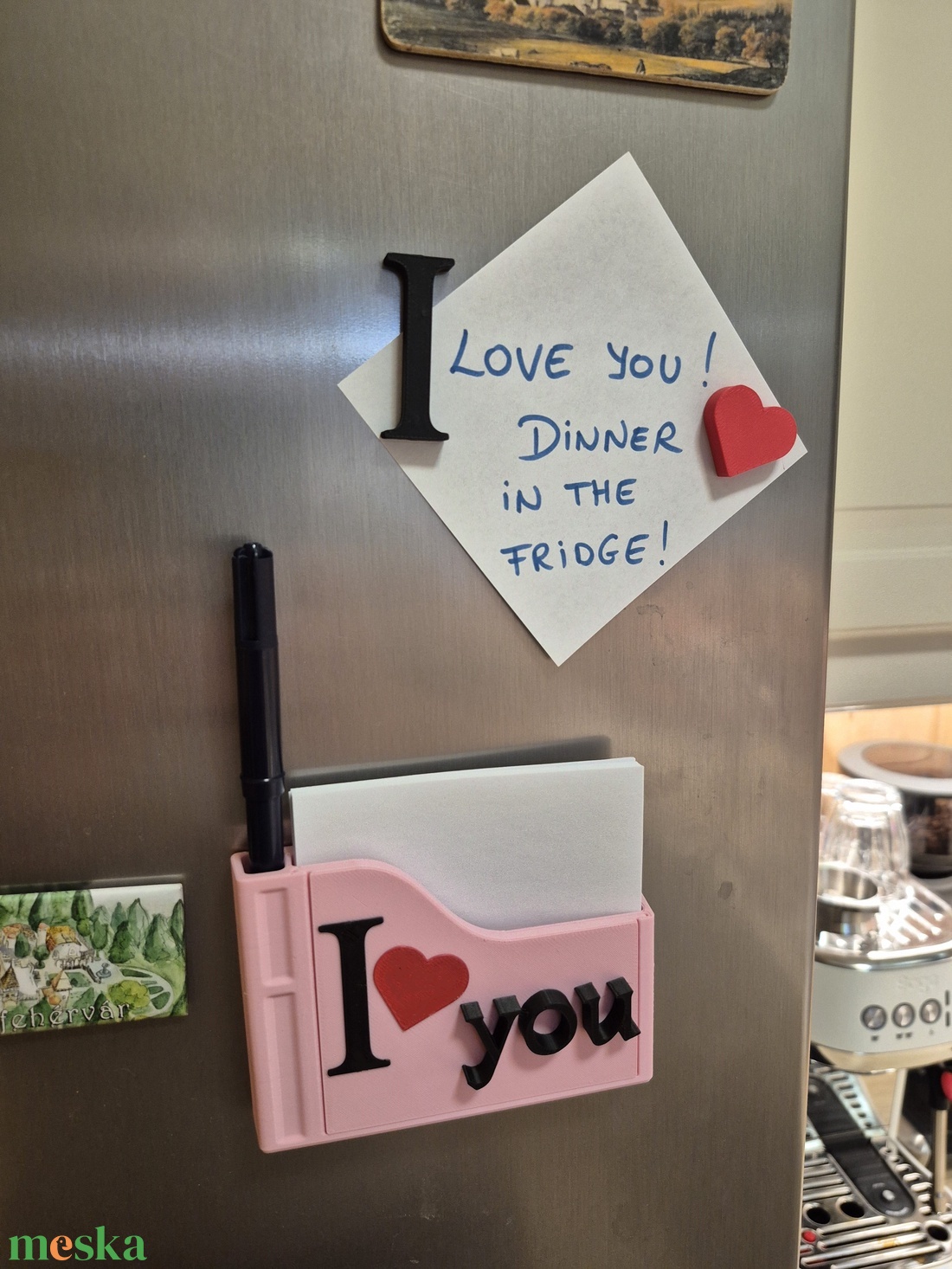 I  YOU � Interaktív mágneses üzenőfal Valentin-napra - Romantic - otthon & életmód - konyhafelszerelés, tálalás - konyhai dekoráció - hűtőmágnes - Meska.hu