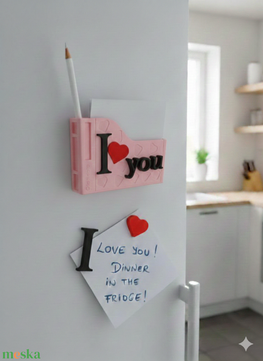 I  YOU � Interaktív mágneses üzenőfal Valentin-napra - Romantic - otthon & életmód - konyhafelszerelés, tálalás - konyhai dekoráció - hűtőmágnes - Meska.hu