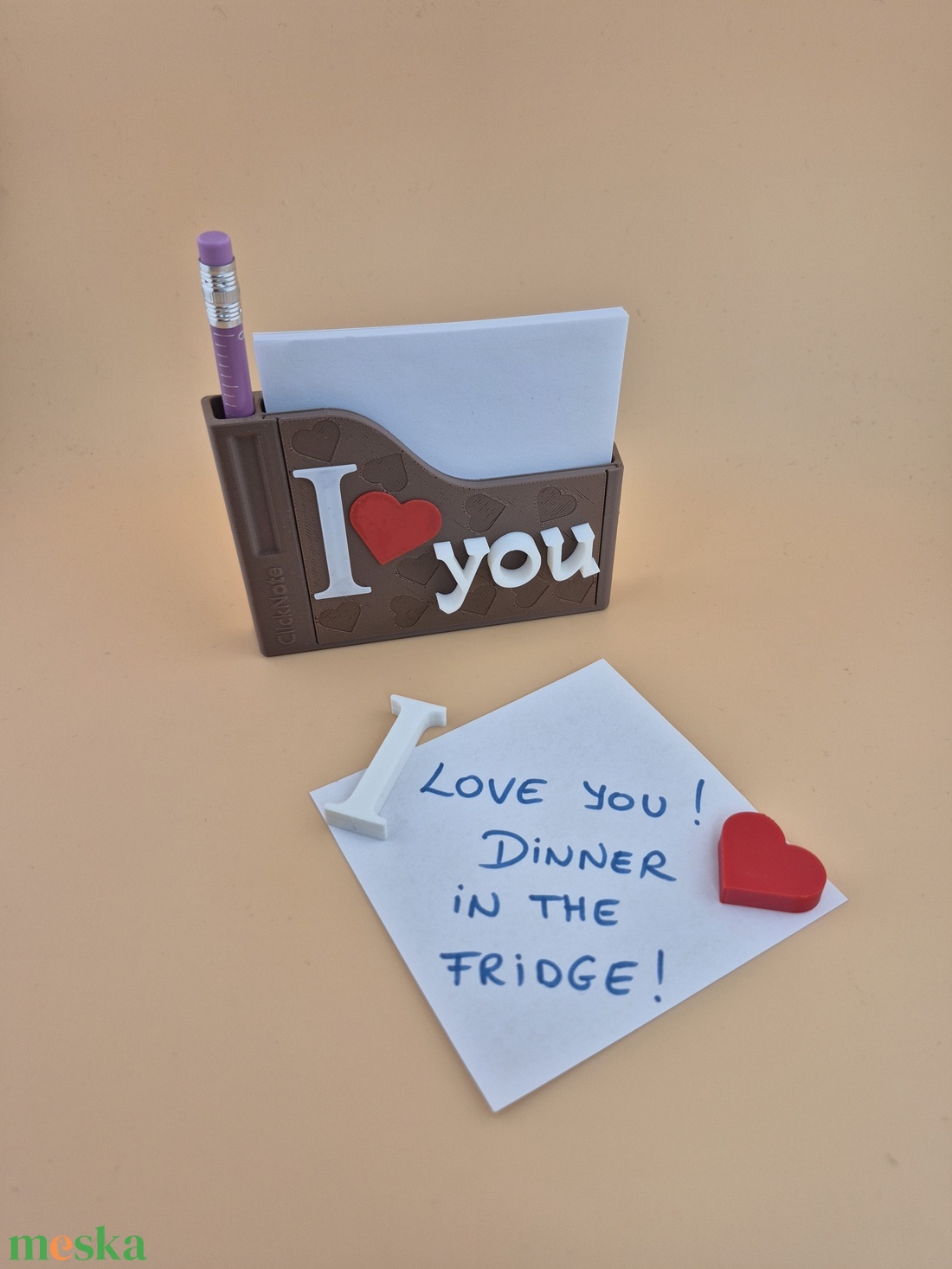 I  YOU � Interaktív mágneses üzenőfal Valentin-napra - Natural - otthon & életmód - konyhafelszerelés, tálalás - konyhai dekoráció - hűtőmágnes - Meska.hu