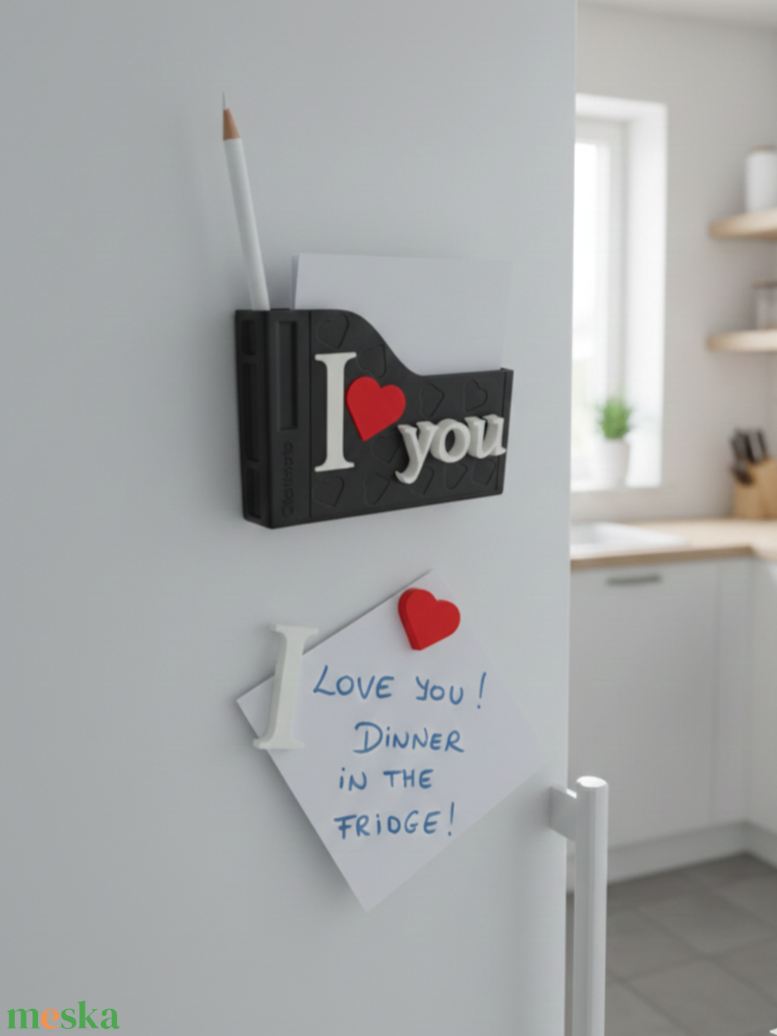 I  YOU � Interaktív mágneses üzenőfal Valentin-napra - Classic - otthon & életmód - konyhafelszerelés, tálalás - konyhai dekoráció - hűtőmágnes - Meska.hu
